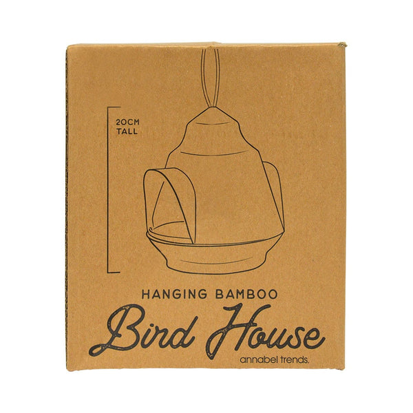 Bamboo Bird House / Pink & Cream
