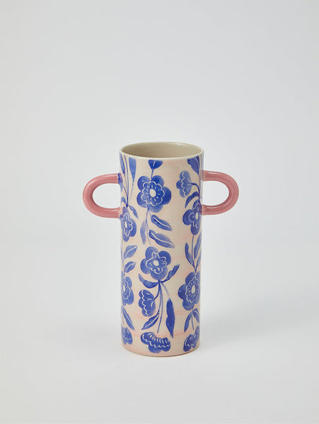 Griffe Blue Floral Bud Vase