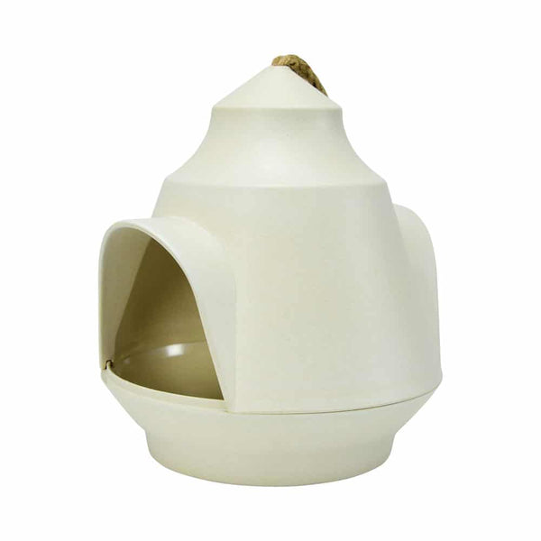 Bamboo Bird House / Cream