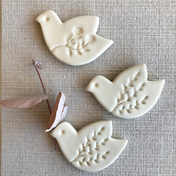 Ceramic Vase Magnet / Bird