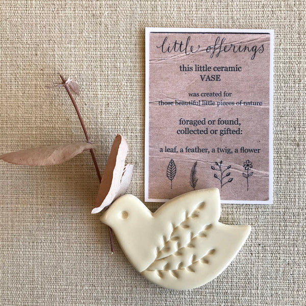 Ceramic Vase Magnet / Bird