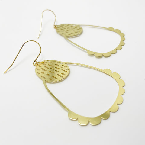 Boho #9 Dot Dash Dangles / Gold