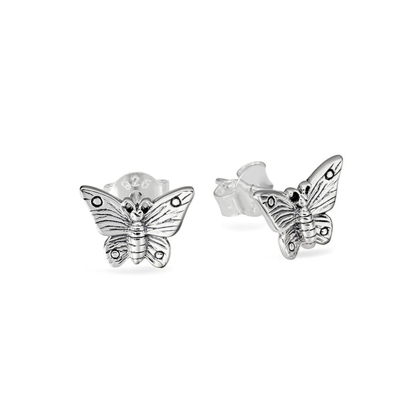 Butterfly Lovers Studs / Silver