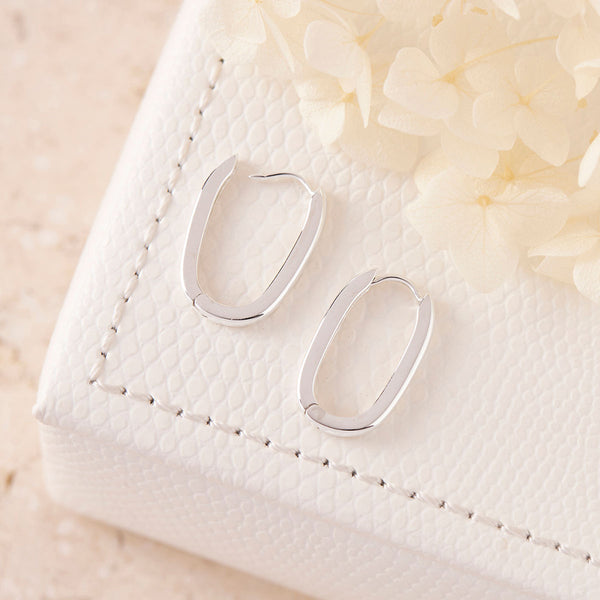 Eternity Huggie Hoops / Silver