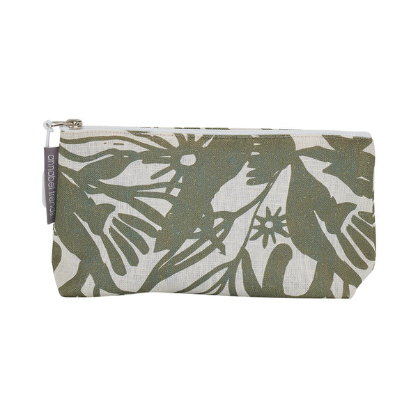 Linen Cosmetic Bag - Small / Abstract Gum