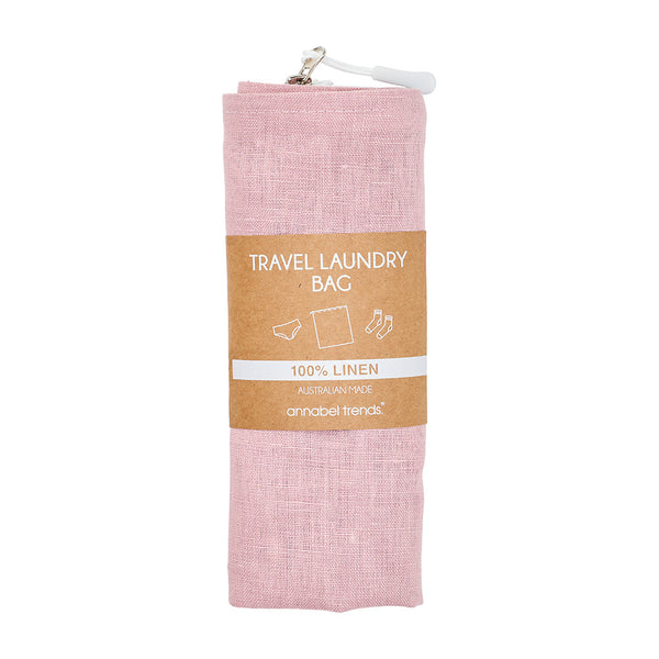 Linen Laundry Bag / PInk