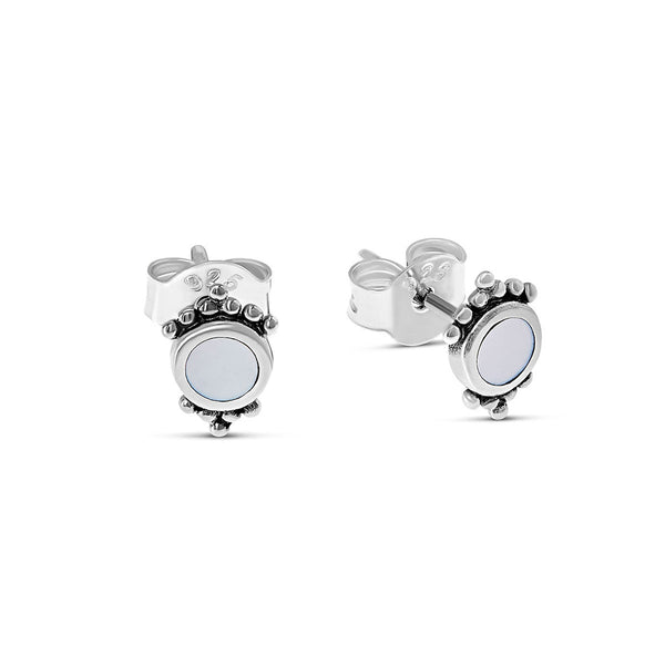 Mirage Pearl Studs / Silver