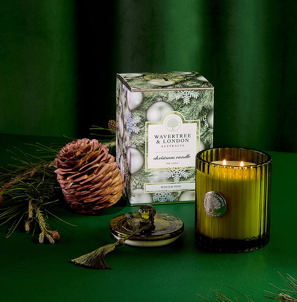 Winter Pine Christmas Candle