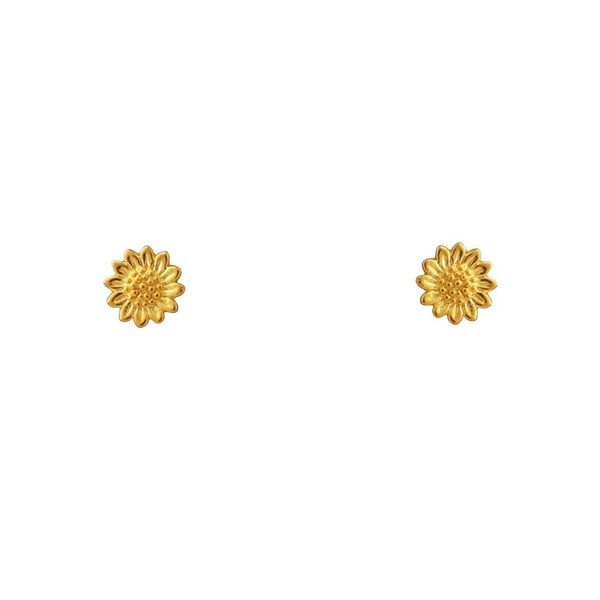 Delicate Sunflower Studs / Gold