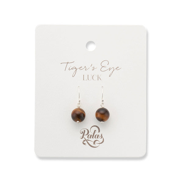 Gem Earrings / Tiger's Eye