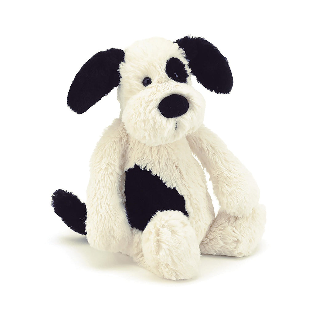 Medium Bashful Puppy / Black & Cream