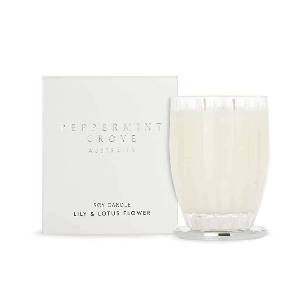 Peppermint Grove Candle / Lily & Lotus Flower Large Candle 350g
