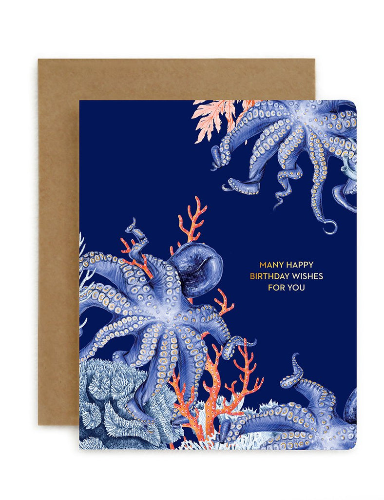 Greeting Card / Octopus Happy Birthday
