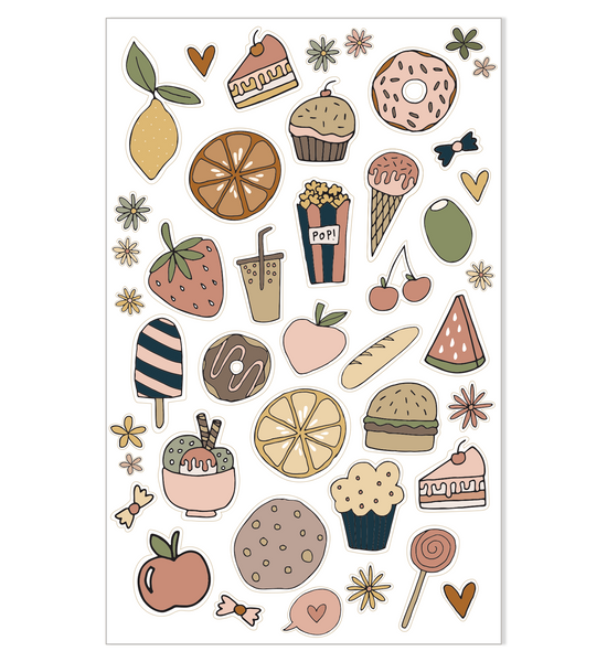 Illustrated Stickers / Lifestyle / 4 Sheets