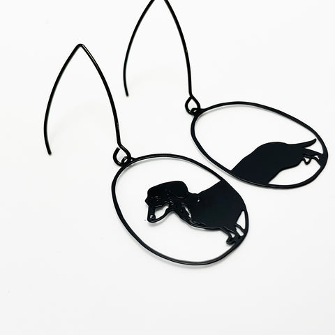 Mini dachshund dangles / Black